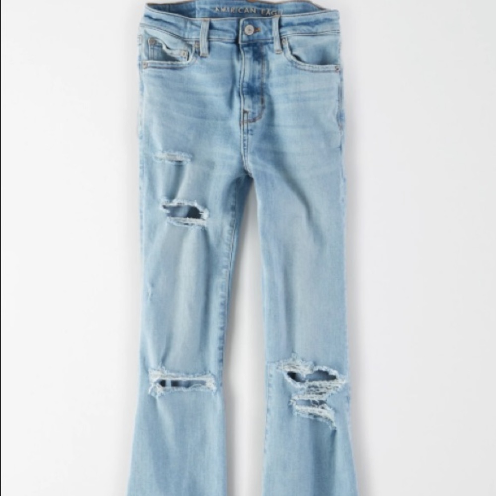 High waisted flare jeans size 10 short